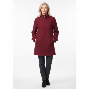 Jones New York Sport Women’s Jacket Deep Red Burgundy Textured Knit S